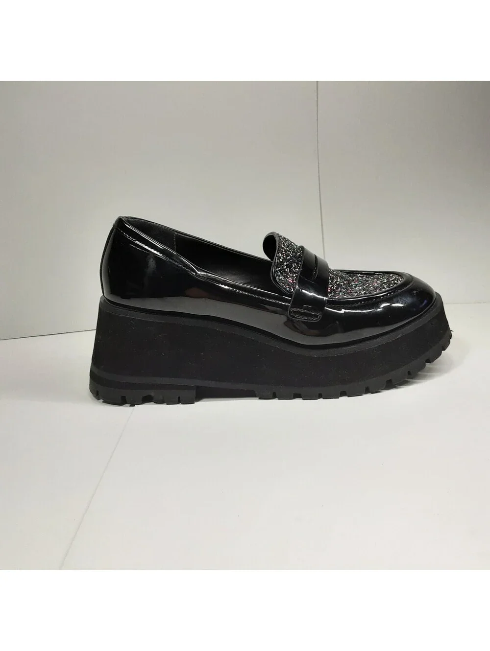 BP. Shilo - Platform Loafer | Glitter and Patent Leather | Size 9 M